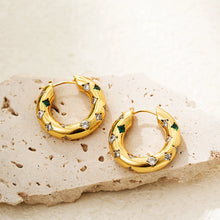 Stainless Steel Gold Plated Colorful CZ Zircon Circle Huggie Earrings for Women Round Ear Hoops Cartilage Piercing Jewelry Gifts