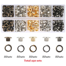 5/8mm Brass Eyelets with Multifunctional Pliers Kit Leather Grommet Round Eye Rings for Shoes Bag Belt Scrapbooking