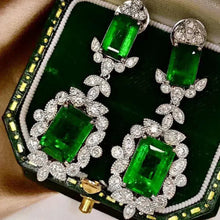 2026 New Style Fashion Green Crystal Pendant Earrings for Women's Engagement Party Accessories with Noble  Unique Jewelry