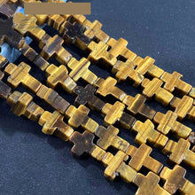 12x16x5mm Natural Stone Cross Loose Beads Semi-Precious Agate DIY Necklace Pendant Jewelry Making Accessories Wholesale