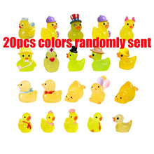 40 Kinds of Mini Ducks Collection Luminous Yellow Duck Miniatures Fairy Garden Decoration Desk Decorative Figurines Home Decor