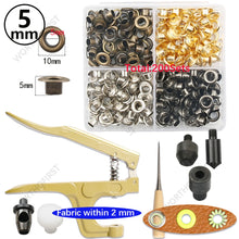 5/8mm Brass Eyelets with Multifunctional Pliers Kit Leather Grommet Round Eye Rings for Shoes Bag Belt Scrapbooking