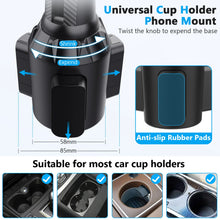 New Cup Holder Phone Mount - Adjustable Car/Truck Accessory, Golf Cart Accessory, Universal Phone Accessory