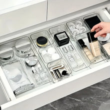 4/7/8pcsTransparent Cosmetic Storage Boxes, Drawer Built-in Separation and Organizing Box, Desktop Office Stationery Storage Box