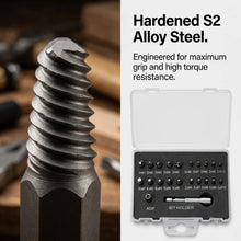 Screw Extractor Set 22pc S2 Steel Damaged Stripped Screw Remover Kit with Drill Bits and Case for Broken Bolts