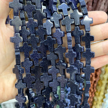 Natural Stone Cross Shape Agate Jade Quartz Turquoise Spacer Beads For Jewelry Making DIY Bracelet Necklace Earring 12X16MM 