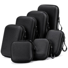 New Hard Shell EVA Storage Box Mini Portable Pouch Carrying Bag Black Zipper Earphone Case Digital Accessories