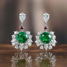 2026 New Style Fashion Green Crystal Pendant Earrings for Women's Engagement Party Accessories with Noble  Unique Jewelry