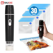 Vacuum Sealer Pump Electric Air Pump Rechargeable Automatic Sealing Machine with Reusable Vacuum Sealer Bags Food Packaging Bag
