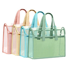 1 Large Capacity Portable Transparent Waterproof Handheld Folder, Expandable File Storage Bag, PVC Self-adhesive File Bag