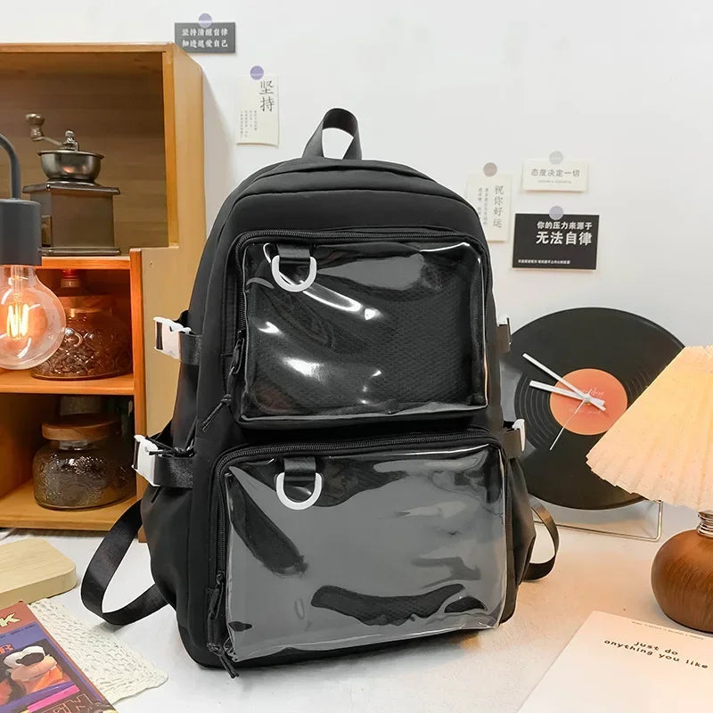 Japanese Kawaii Itabag Women New 2026 Transparent Backpack Women Large Capacity Ita Backpack School Bags for College Student JK