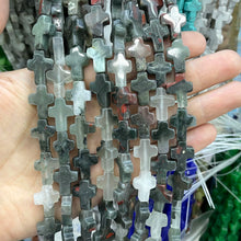 Natural Stone 12X16MM Cross Shape India Agate Jade Spacer Beads For Jewelry Making DIY Bracelet Necklace Earring Handmade