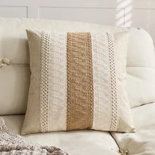 1pc Cotton Linen Bohemian Macrame Crochet Pillowcase 18 * 18inch with Tassels Style for Weddings, Dining, Parties, and HomeDecor
