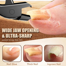 1Pcs Angled Head Nail Clippers with Catcher Nail File for Thick Toenails Large with Wide Jaw Opening Sharp Clipper Cutter