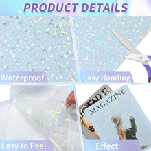 50pcs Holographic Sticker Paper Clear Vinyl 2.9 X 4.1 Inch Self-Adhesive Waterproof Transparent Cold Laminating Film for Crafts