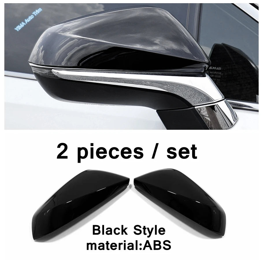 Car Side Rearview Mirror Covers Wing Cap Glossy Black Trim Fit For Lexus RX 450 / NX 300 2016 - 2025 Decoration Accessories