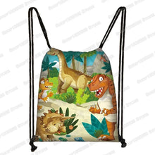 Ancient Animal Dinosaur Backpack Women Men Travel Bag Teenager Boys Girls Bookbag Children Canvas Drawstring Bag Kids Gift