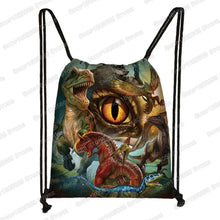 Ancient Animal Dinosaur Backpack Women Men Travel Bag Teenager Boys Girls Bookbag Children Canvas Drawstring Bag Kids Gift