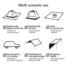 BISINNA Camping Mat Portable Picnic Mat Waterproof Tent Floor Trap Pocket Tent Footprints for Beach  Hiking Camping Equipment