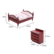 Creative Bedroom Decoration Accessories For Dolls Miniature Furniture Dollhouse Furniture Bed/Bedside Table