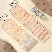 Foldable Travel Jewelry Storage Box Roll Style Multi-layer Foldable Jewelry Bag Zipper Closure Jewelry Case Organizer