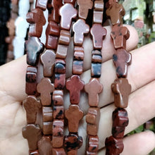 12x16x5mm Natural Stone Cross Loose Beads Semi-Precious Agate DIY Necklace Pendant Jewelry Making Accessories Wholesale