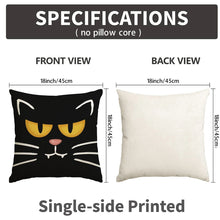 1/4pcs Halloween pillowcase, Halloween orange fun emoji cushion cover, decorative sofa, living room, bedroom cushion cover