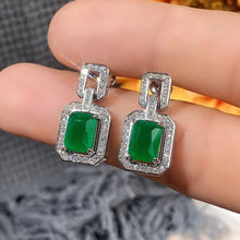 2026 New Style Fashion Green Crystal Pendant Earrings for Women's Engagement Party Accessories with Noble  Unique Jewelry