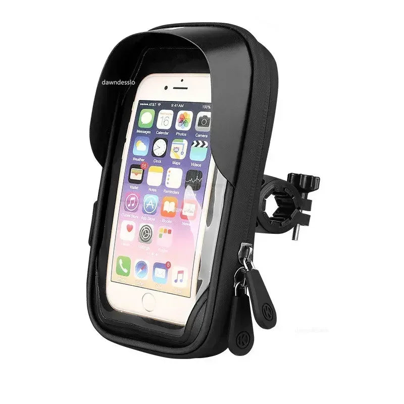 6.4 inch Waterproof Bicycle Phone Holder Stand Motorcycle Handlebar Mount Bag Cases Universal Bike Scooter Cell Phone Bracket