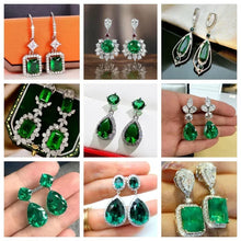 2026 New Style Fashion Green Crystal Pendant Earrings for Women's Engagement Party Accessories with Noble  Unique Jewelry