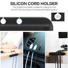 USB Cable Holder Clips Cable Cord Wire Organizer Silicone Desk Winder Desktop Tidy Management Holder Self-Adhesive Cord storage
