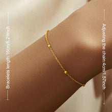 925 Sterling Silver Bright Round Golden Bead Bracelet For Women Anniversary Party Fashion High Quality Fine Jewelry Gifts