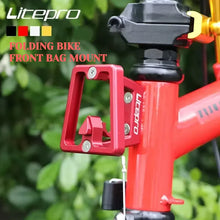 KORE Litepro Folding Bike Front Bag Carrier Block Bracket 2 Holes Mounting For Brompton Folding Bike Front Carrier Mount Adapter