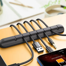 USB Cable Holder Clips Cable Cord Wire Organizer Silicone Desk Winder Desktop Tidy Management Holder Self-Adhesive Cord storage