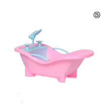 Dollhouse Furniture Creative Miniature Furniture Wardrobe/Bed/Shoe Rack/Bathtub/Swing For Doll Living Room Decor Accessories