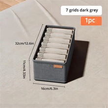1pc Dark Grey Underwear Storage Box Socks Underwear Storage Drawer Division Multifunctional Household Wardrobe Classification