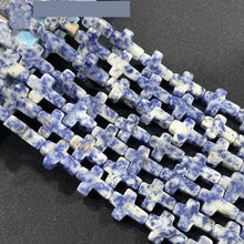 12x16x5mm Natural Stone Cross Loose Beads Semi-Precious Agate DIY Necklace Pendant Jewelry Making Accessories Wholesale