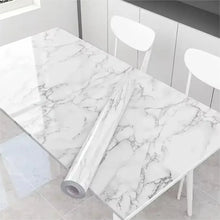 40cm Marble Waterproof Oil Resistant Mildew Proof Self-Adhesive PVC Wall Sticker for Cabinets Kitchen Countertops Wallpaper
