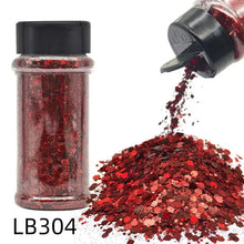 Silver Holographic - Craft Nail Glitter - 2oz Glitter Mix Chunky Glitter Bulk Colors in Shaker, Nail Glitter Decoration