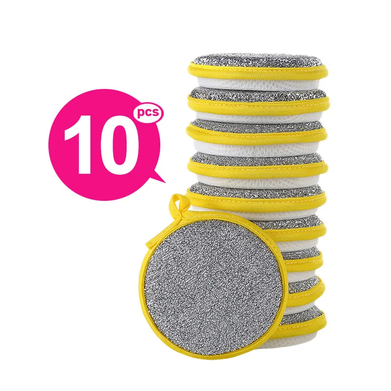 20/10/3PCS Double Side Dishwashing Sponge Dish Washing Brush Pan Pot Dish Wash Sponges Household Cleaning Reusable Kitchen Tools