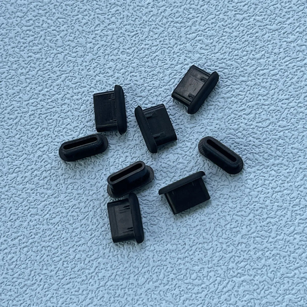 10pcs Type-C Dust Plug USB Charging Port Protective Cover Black White Silicone Dust Cap and Charging Port Phone Dust Protection