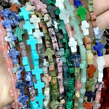 10X14MM Natural Stone Cross Shape Agates Quartz Turquoises Spacer Beads For Jewelry Making DIY Bracelet Necklace Accessories
