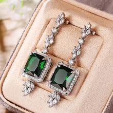 2026 New Style Fashion Green Crystal Pendant Earrings for Women's Engagement Party Accessories with Noble  Unique Jewelry