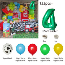 132pcs Red Yellow Green Cow Pattern Printed Latex Balloons Garland Arch Kit Farm Party Supplies Farm Animals Birthday Decoration