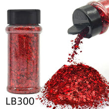 Silver Holographic - Craft Nail Glitter - 2oz Glitter Mix Chunky Glitter Bulk Colors in Shaker, Nail Glitter Decoration
