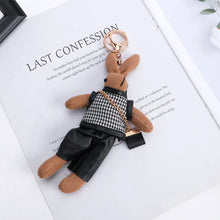 Cartoon Key Holder Animal Doll Pendant Bag Pendant Decoration Korean Style Key Ring Girls Car Accessories Lady Rabbit Keychains