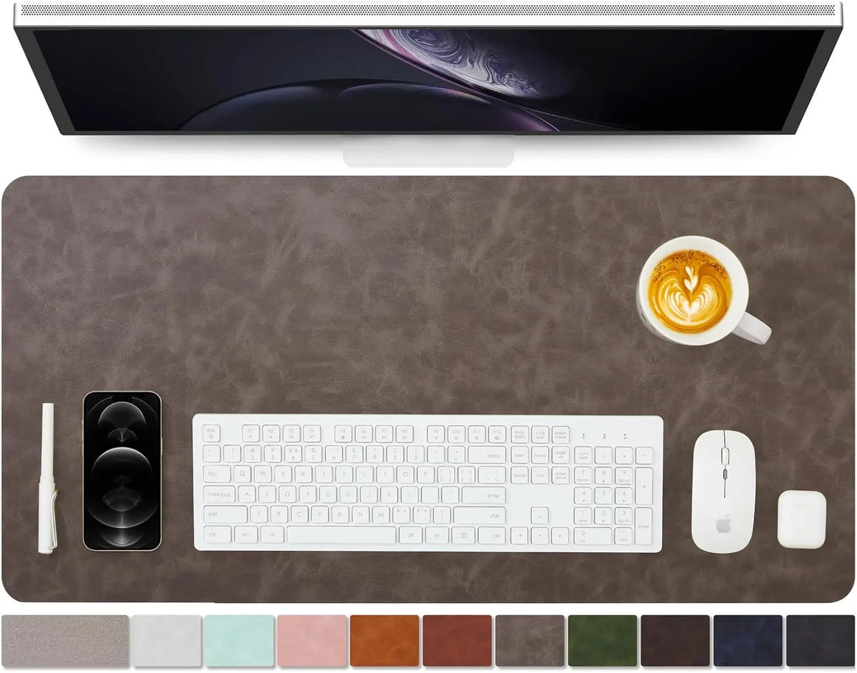 YSAGI Leather Desk Mat - Non-Slip PU Desk Pad for Office and Home Large Mouse Pad and Keyboard Desk Mats on Top of Desks