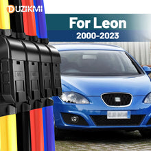 For Seat Leon 1M MK1 1P MK2 5F MK3 KL MK4 2000-2023 2019 2020 2021 2022 2pcs Front Windshield Windscreen Wiper Blades Red Blue
