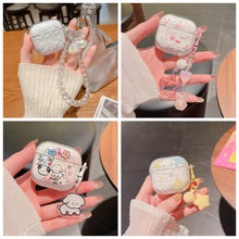 Case For 2025 New AirPods Pro3 4 3 2 1 Pro 2 Case TPU Cute DIY Rabbit Fishing Shell Dog Earphone Protective Cover With Pendant