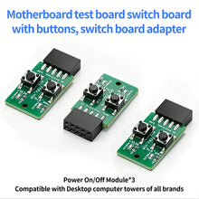 PC Power Reset Switch External Module 9Pin Motherboard Header Power LED HDD Indicator for Computer Case Test Board Repair DIY